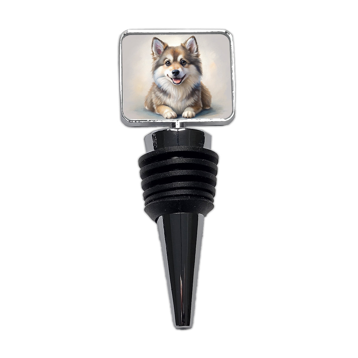 Pomsky Dog Illustration Wine Bottle Stopper