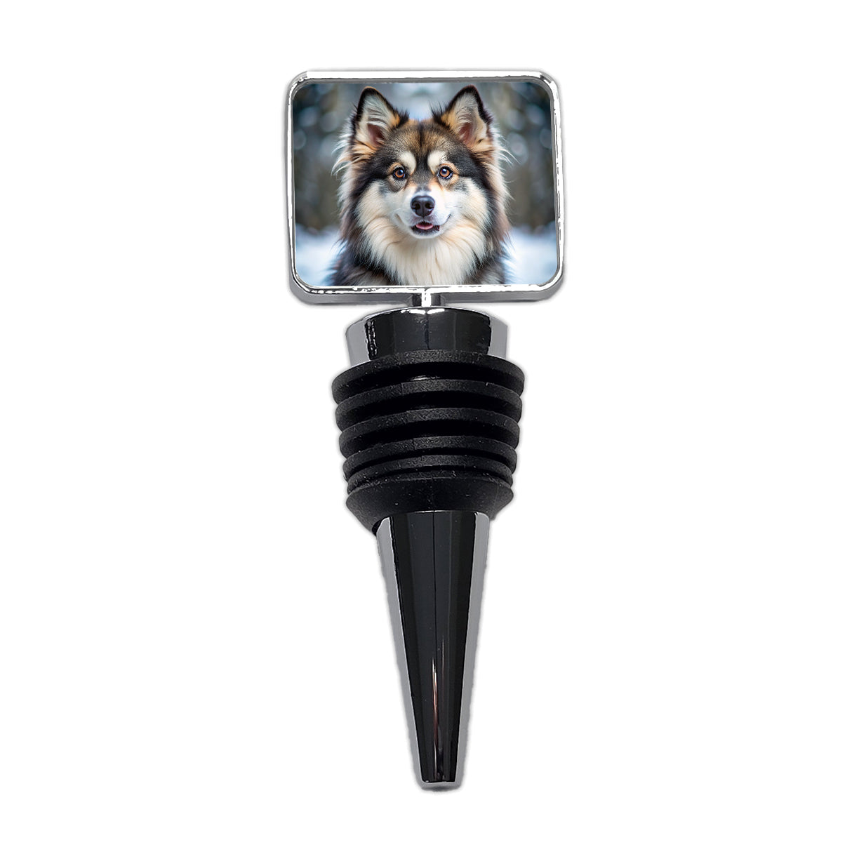 Pomsky Dog Photo Wine Bottle Stopper
