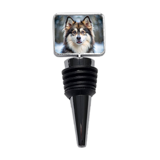 Pomsky Dog Photo Wine Bottle Stopper