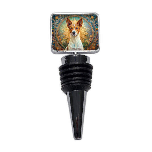 Portuguese Podengo Pequeno Dog Art Nouveau Wine Bottle Stopper
