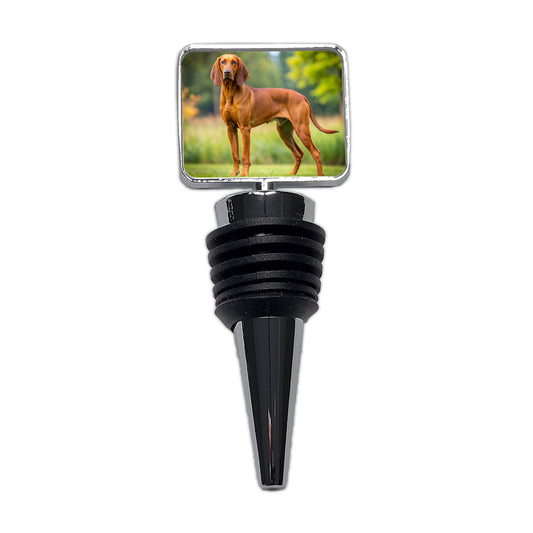 Redbone Coonhound Dog Photo Wine Bottle Stopper