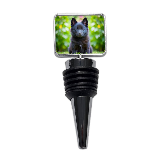 Schipperke Dog Puppy Photo Wine Bottle Stopper