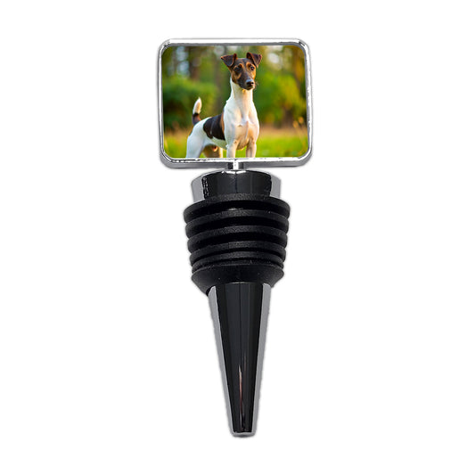 Smooth Fox Terrier Dog Photo Wine Bottle Stopper