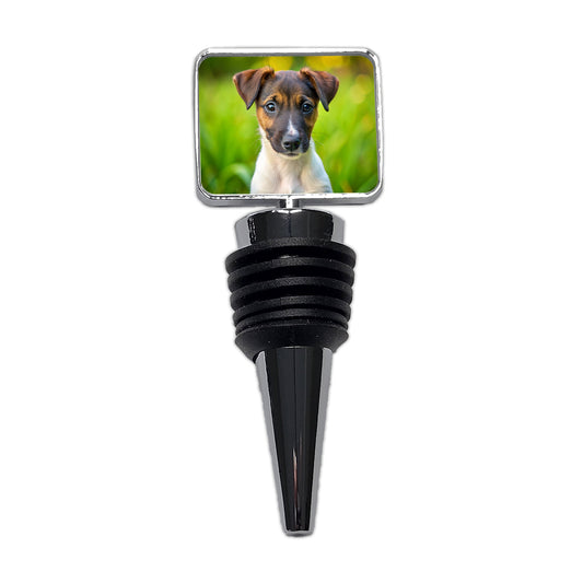 Smooth Fox Terrier Dog Puppy Photo Wine Bottle Stopper