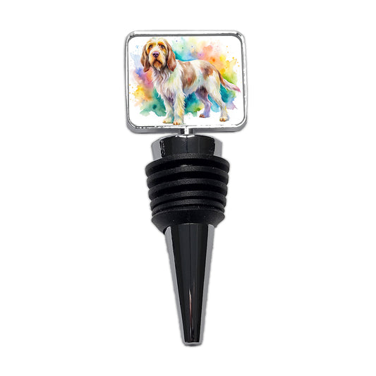 Spinone Italiano Dog Watercolor Style Wine Bottle Stopper