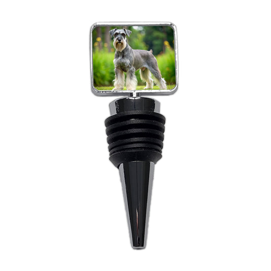 Standard Schnauzer Dog Photo Wine Bottle Stopper