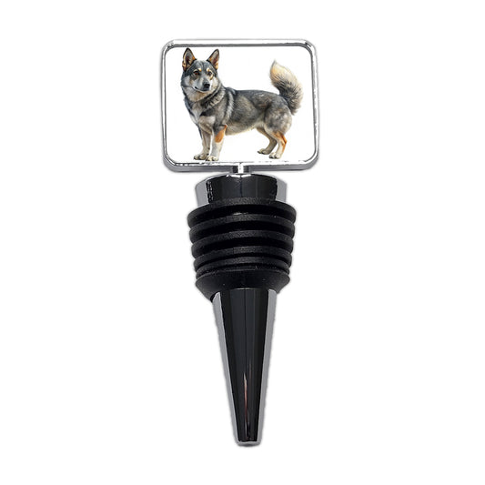 Swedish Vallhund Dog Illustration Wine Bottle Stopper