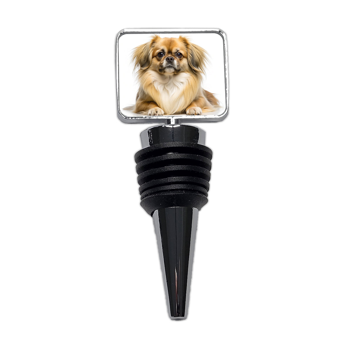 Tibetan Spaniel Dog Photo Wine Bottle Stopper