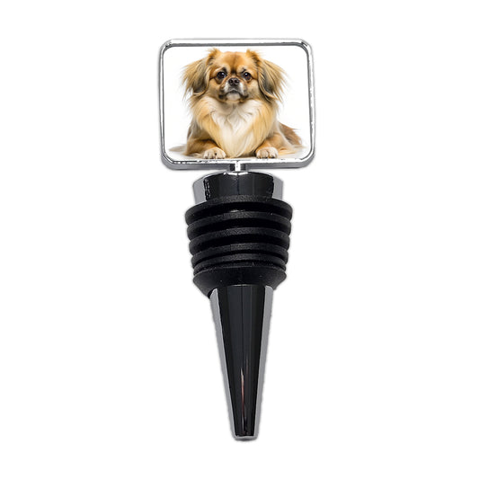 Tibetan Spaniel Dog Photo Wine Bottle Stopper