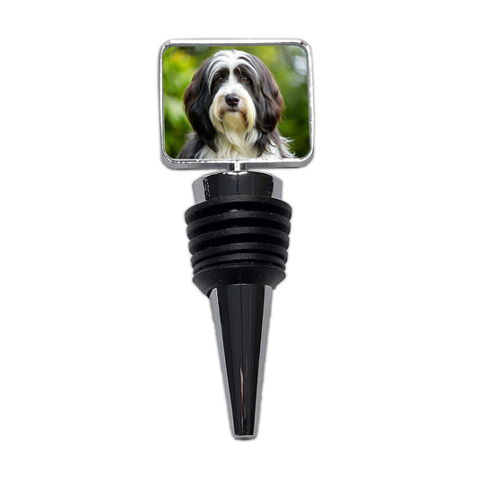 Tibetan Terrier Dog Photo Wine Bottle Stopper