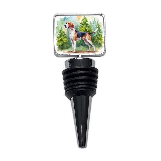 Treeing Walker Coonhound Dog Watercolor Style Wine Bottle Stopper