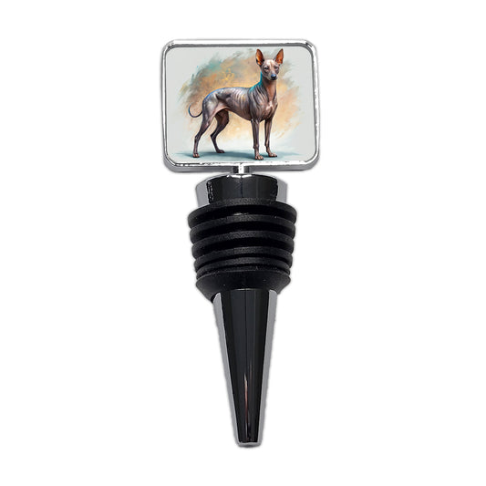 Xoloitzcuintli Xolo Mexican Hairless Dog Illustration Wine Bottle Stopper