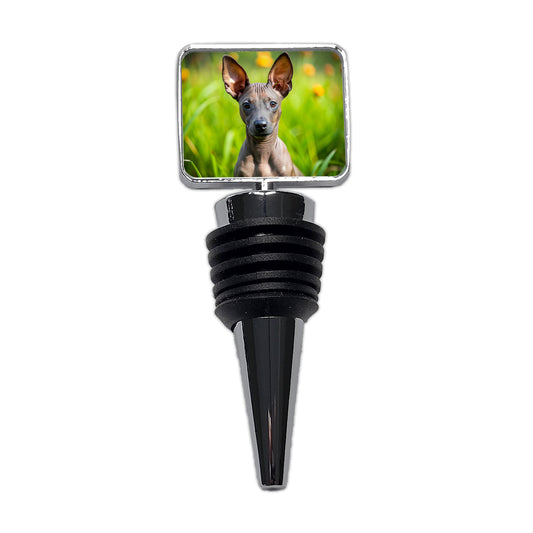 Xoloitzcuintli Xolo Mexican Hairless Dog Puppy Photo Wine Bottle Stopper