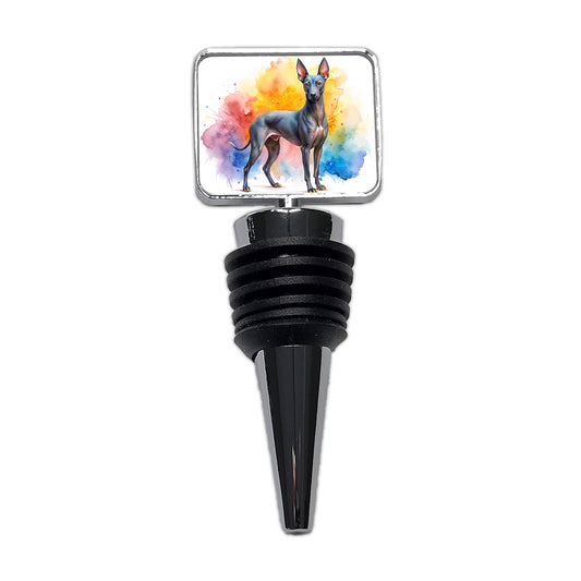Xoloitzcuintli Xolo Mexican Hairless Dog Watercolor Style Wine Bottle Stopper
