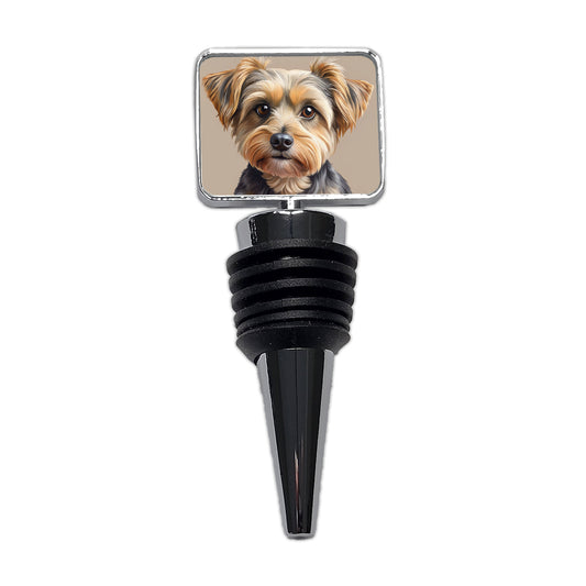 Yorkipoo Dog Illustration Wine Bottle Stopper