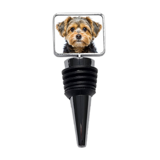 Yorkipoo Dog Photo Wine Bottle Stopper