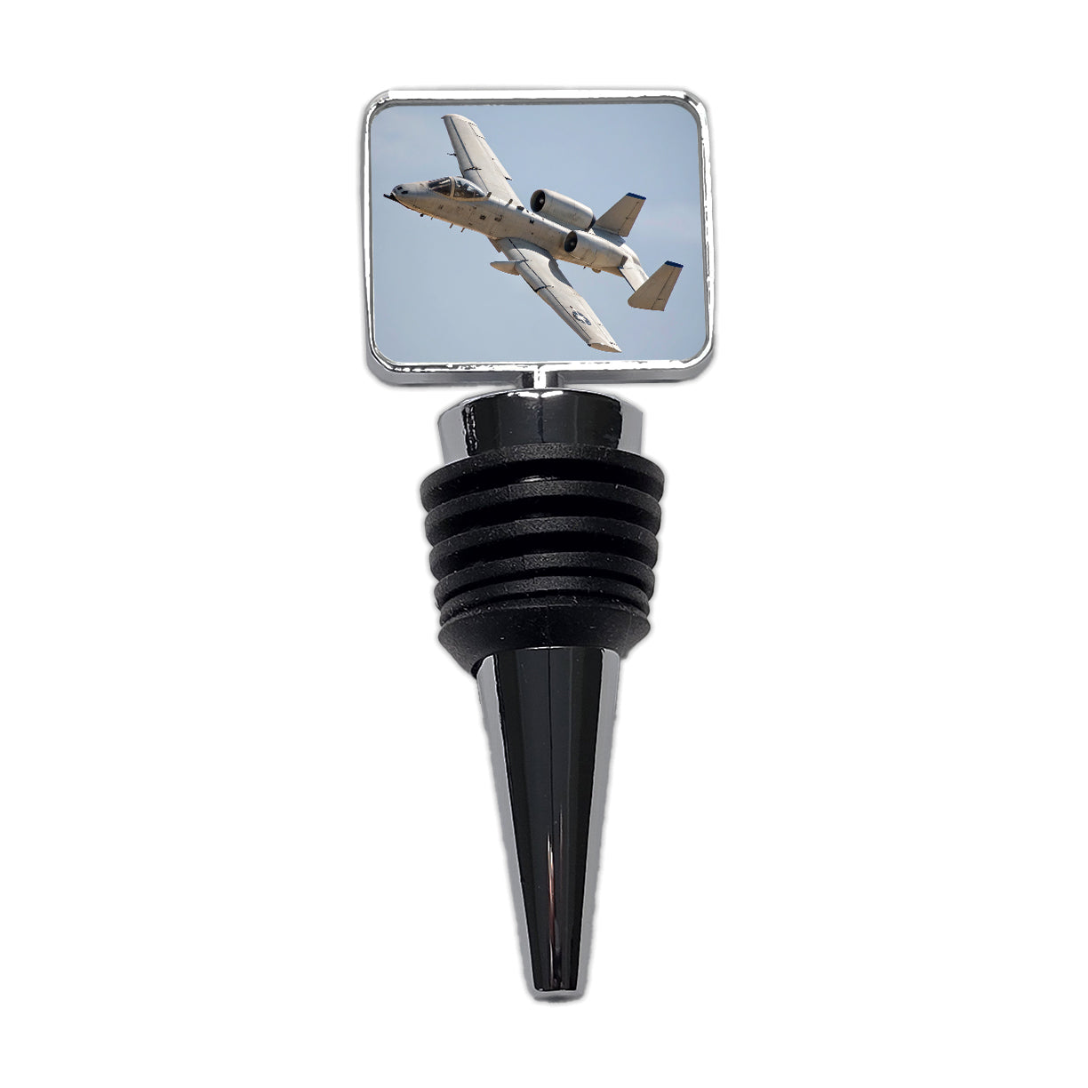 A-10 Thunderbolt II Warthog US Air Force Plane In Flight Wine Bottle Stopper