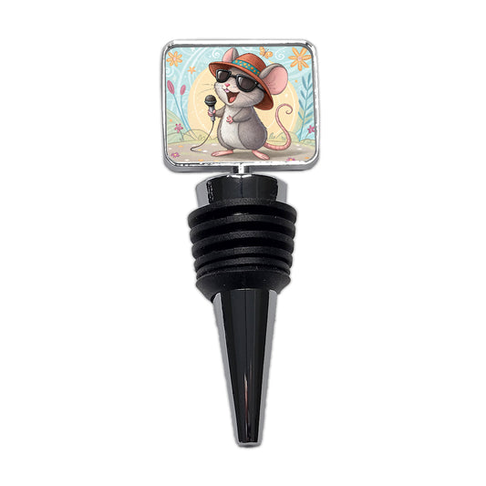 Funny Singing Cool Mouse Wine Bottle Stopper