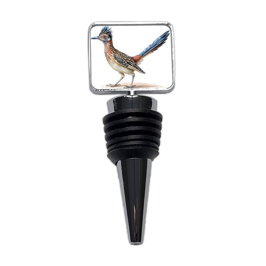 Greater Roadrunner New Mexico State Bird Illustration Wine Bottle Stopper