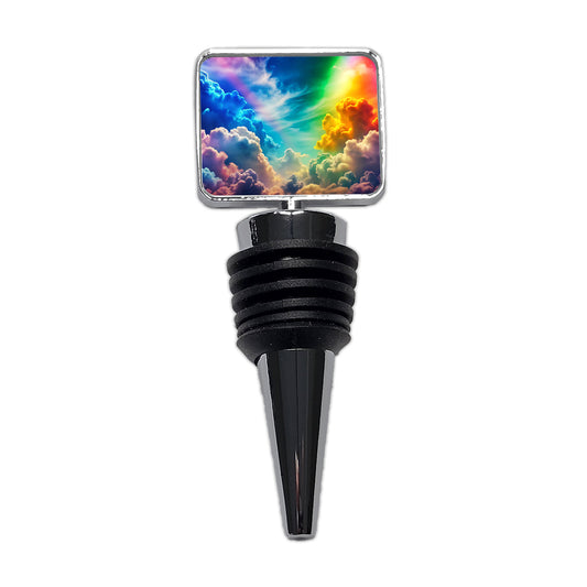 Rainbow Clouds Wine Bottle Stopper