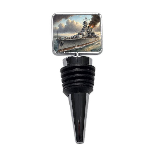 WWII Heavy Cruiser Wine Bottle Stopper