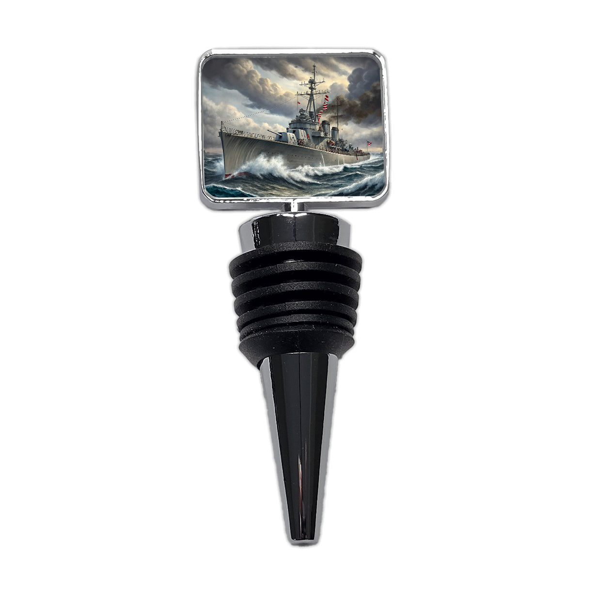 WWII Navy Destroyer Wine Bottle Stopper