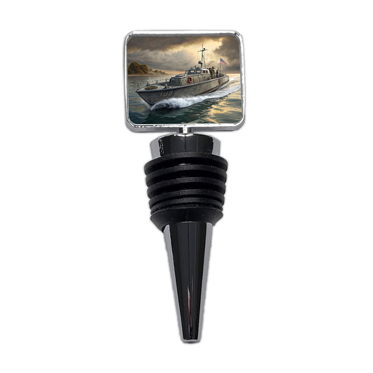 WWII US Navy PT Patrol Boat Wine Bottle Stopper