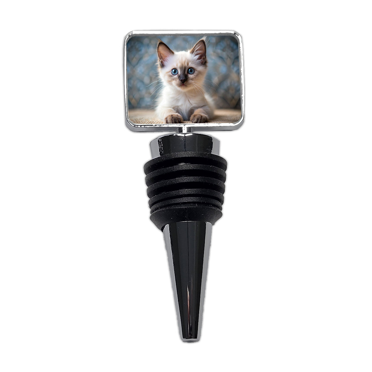 Balinese Cat Kitten Photo Wine Bottle Stopper