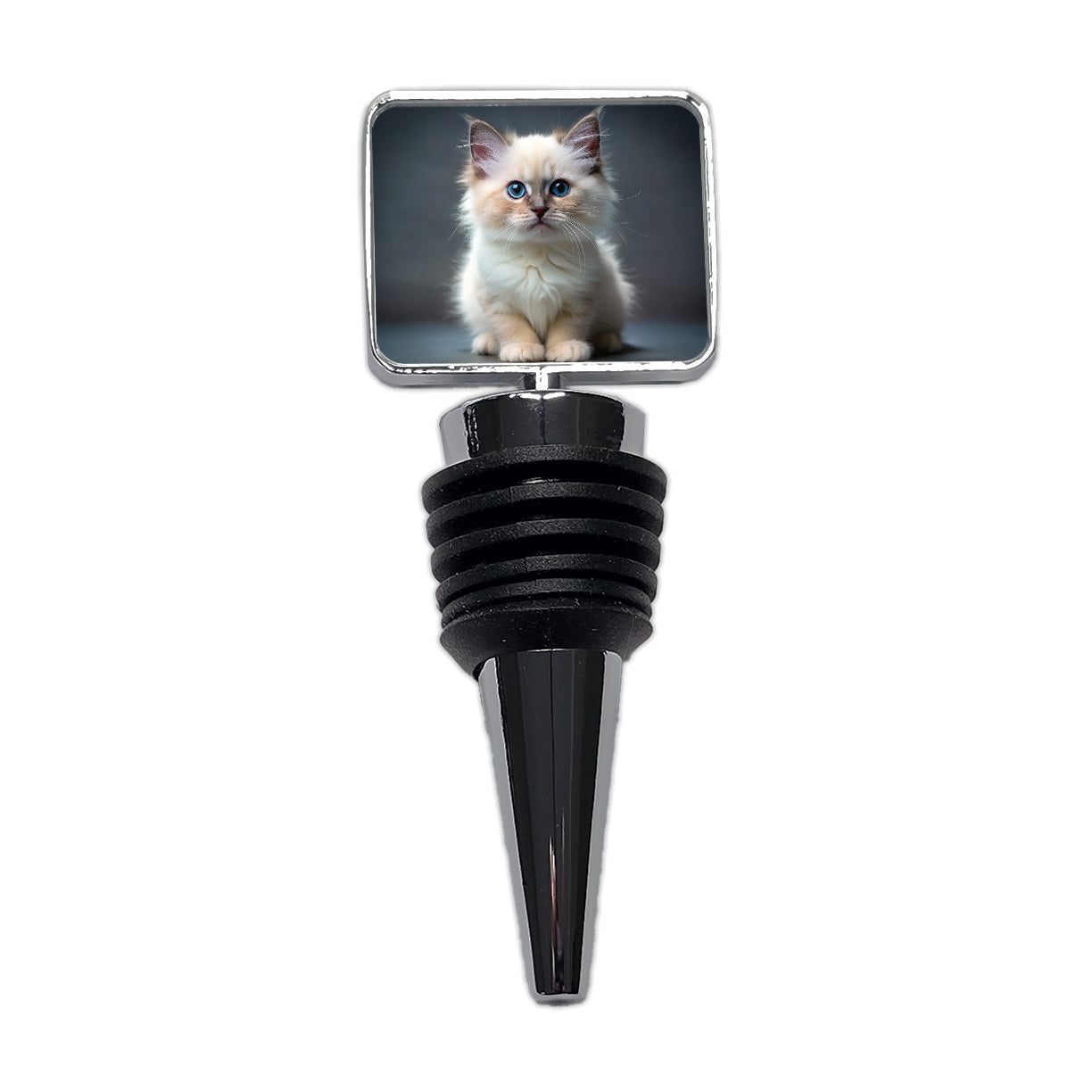 Birman Cat Kitten Photo Wine Bottle Stopper