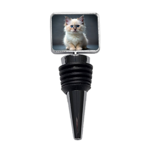 Birman Cat Kitten Photo Wine Bottle Stopper