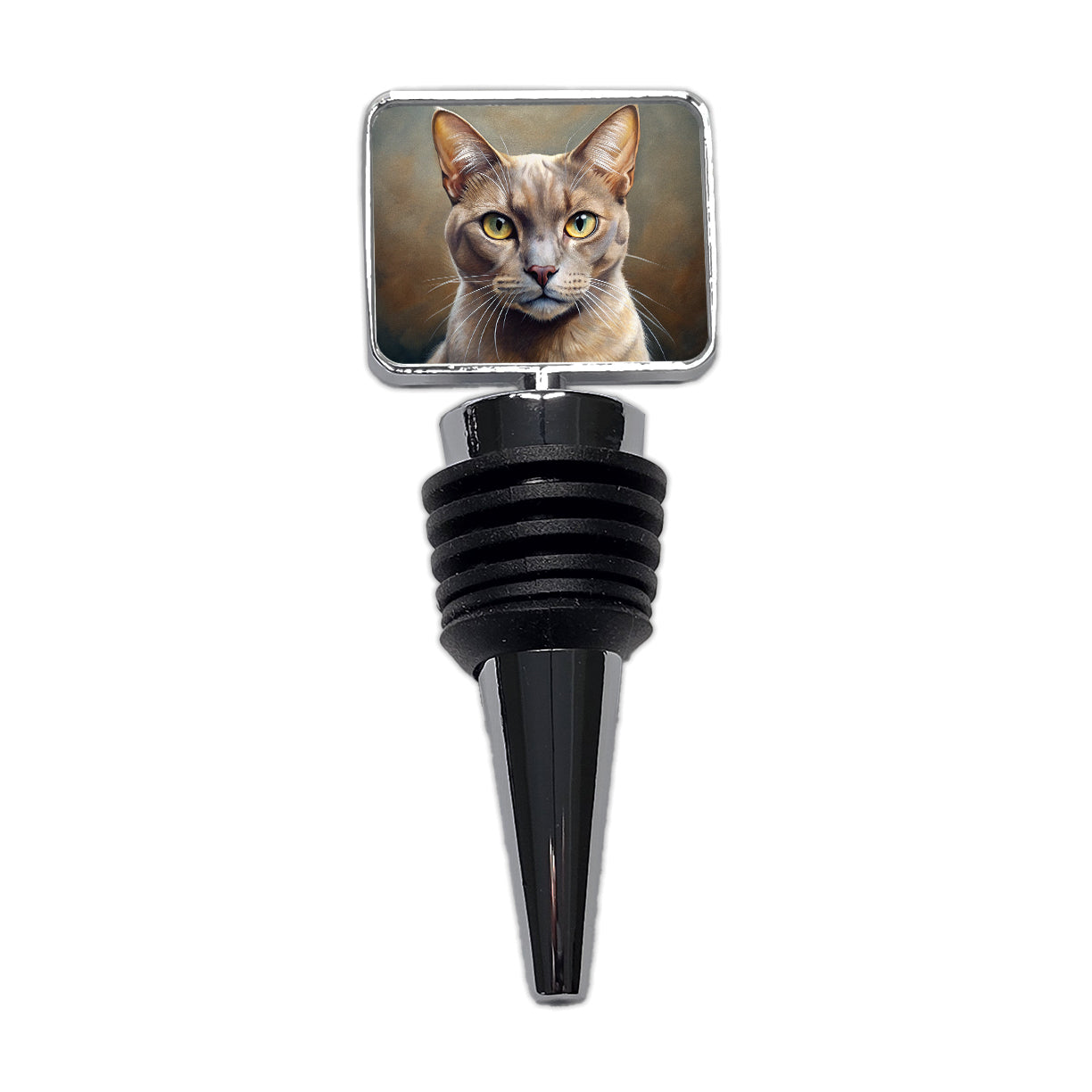 Burmese Cat Illustration Wine Bottle Stopper