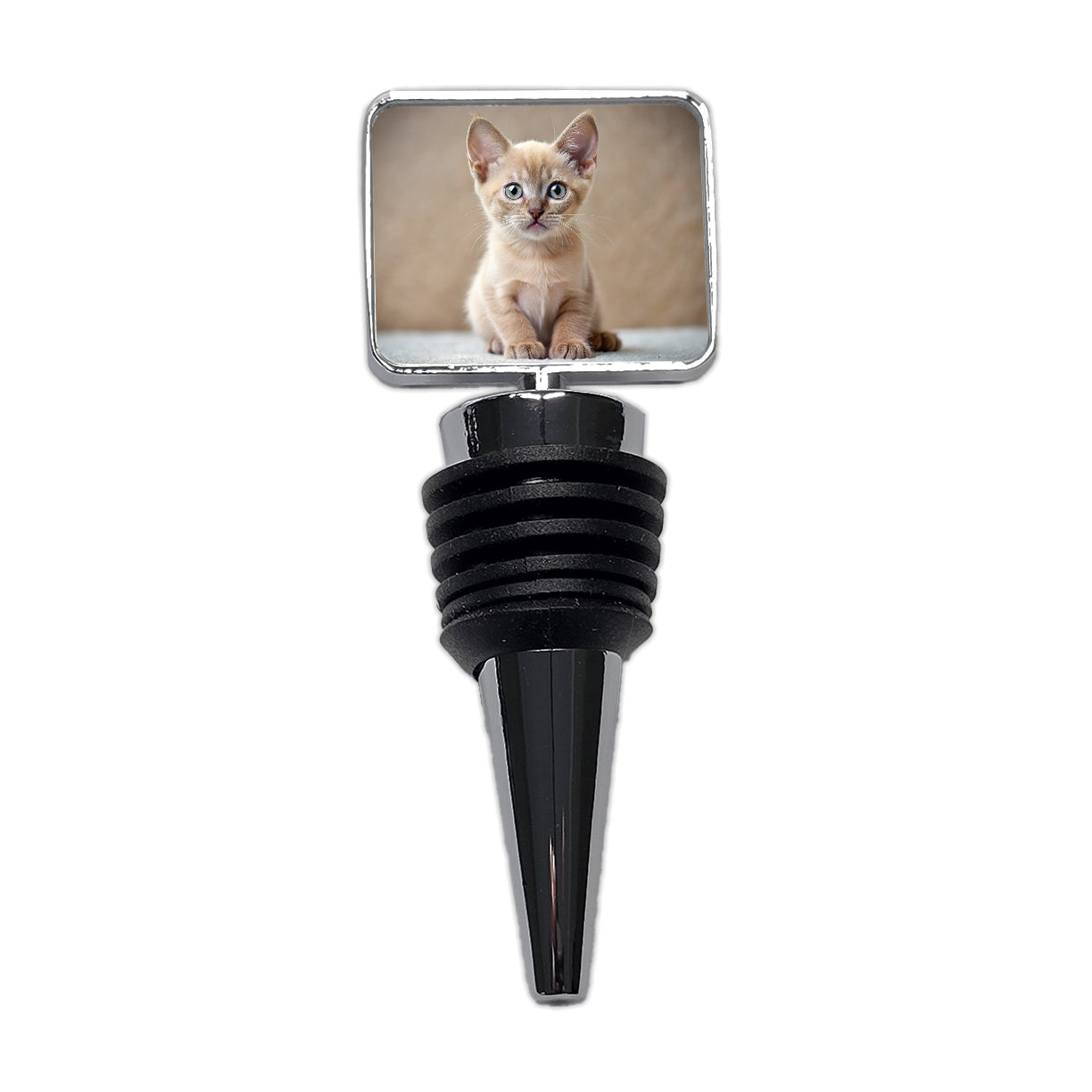 Burmese Cat Kitten Photo Wine Bottle Stopper