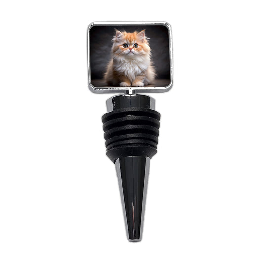 Classic Persian Cat Kitten Photo Wine Bottle Stopper