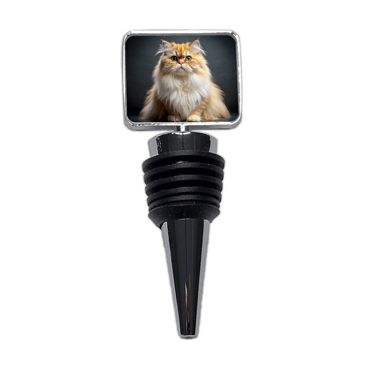 Classic Persian Cat Photo Wine Bottle Stopper