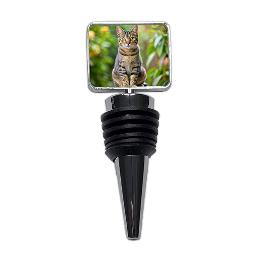 European Shorthair Cat Photo Wine Bottle Stopper