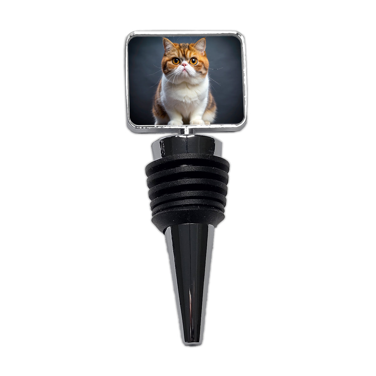 Exotic Shorthair Cat Photo Wine Bottle Stopper
