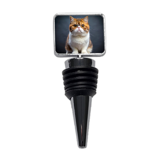 Exotic Shorthair Cat Photo Wine Bottle Stopper