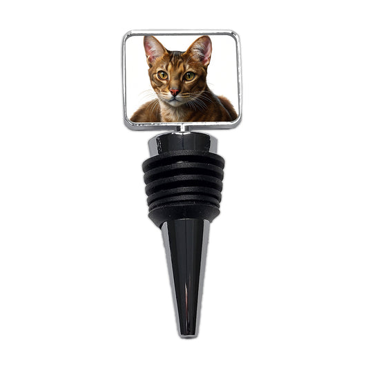 Havana Brown Cat Illustration Wine Bottle Stopper