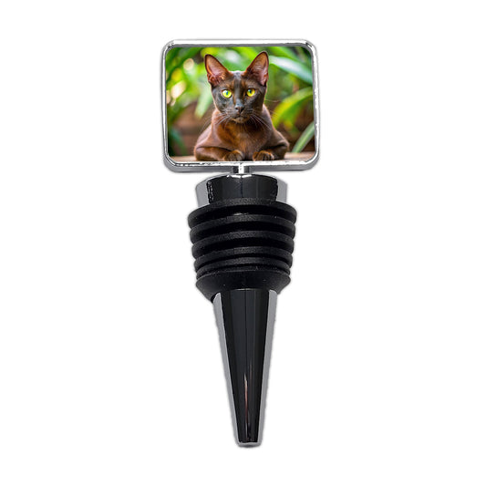 Havana Brown Cat Photo Wine Bottle Stopper