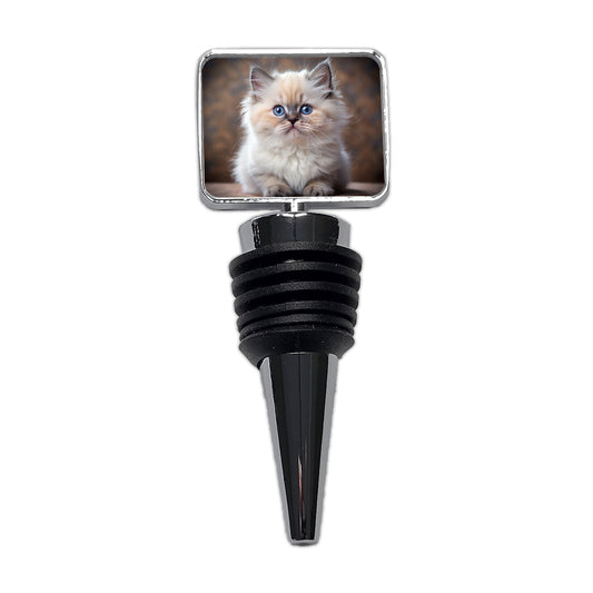 Himalayan Cat Kitten Photo Wine Bottle Stopper