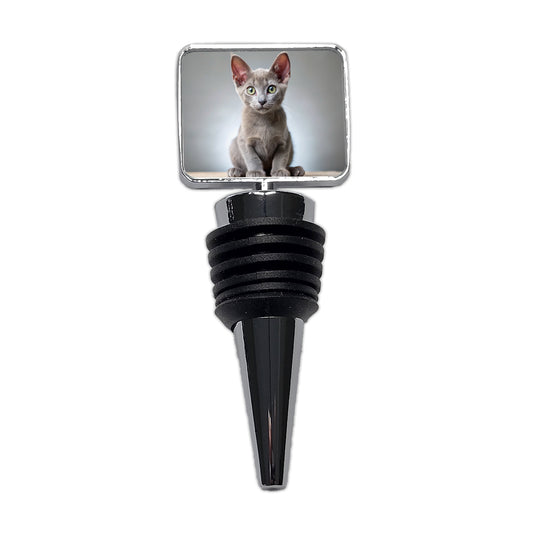 Korat Cat Kitten Photo Wine Bottle Stopper