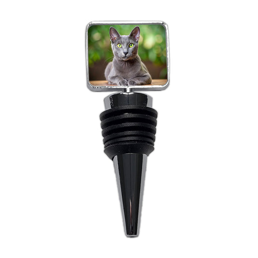 Korat Cat Photo Wine Bottle Stopper