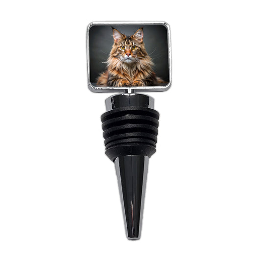 Maine Coon Cat Photo Wine Bottle Stopper