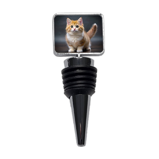 Munchkin Cat Photo Wine Bottle Stopper