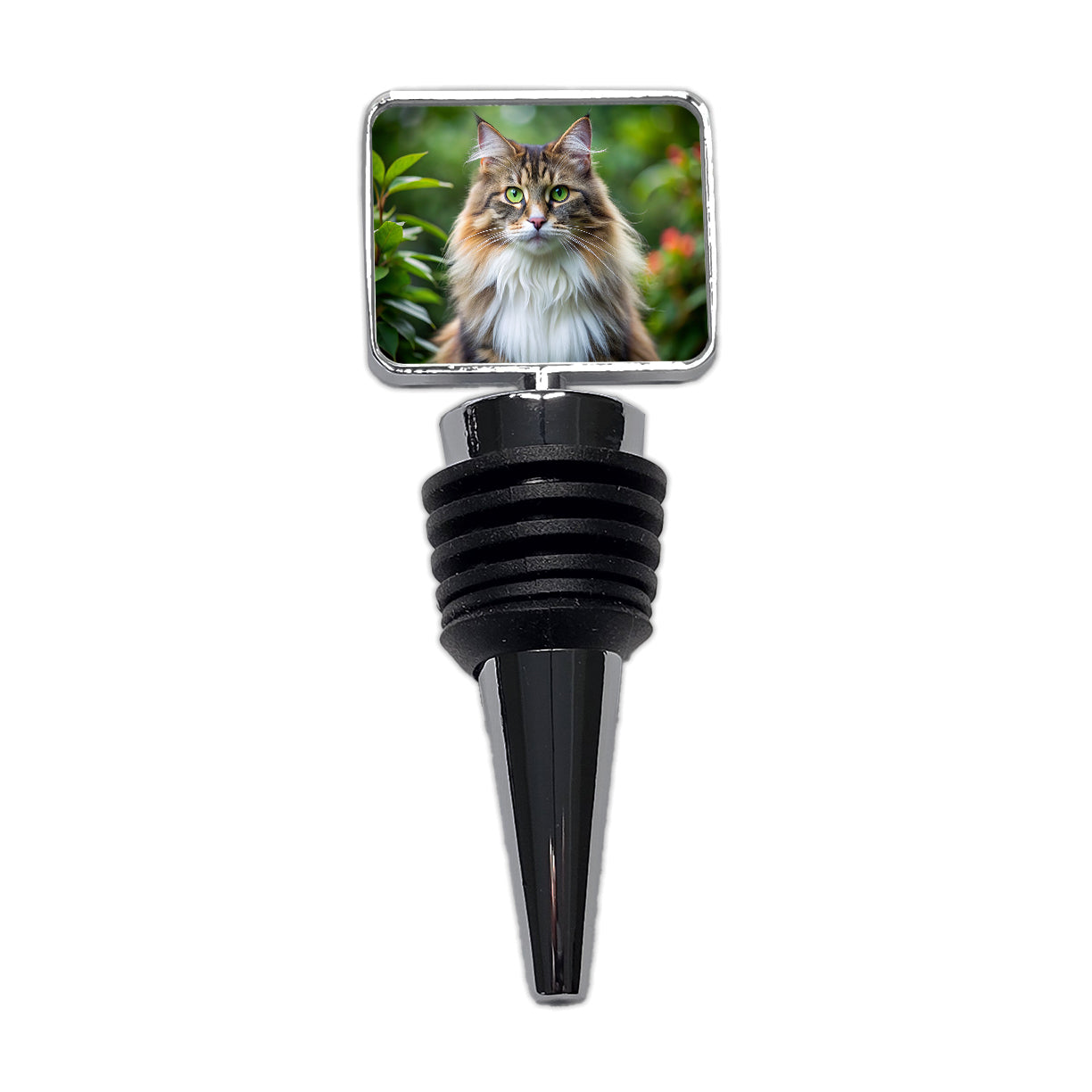Norwegian Forest Cat Photo Wine Bottle Stopper