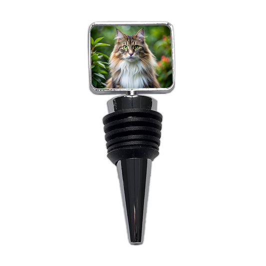 Norwegian Forest Cat Photo Wine Bottle Stopper