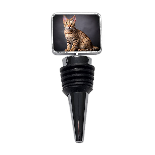 Ocicat Cat Photo Wine Bottle Stopper