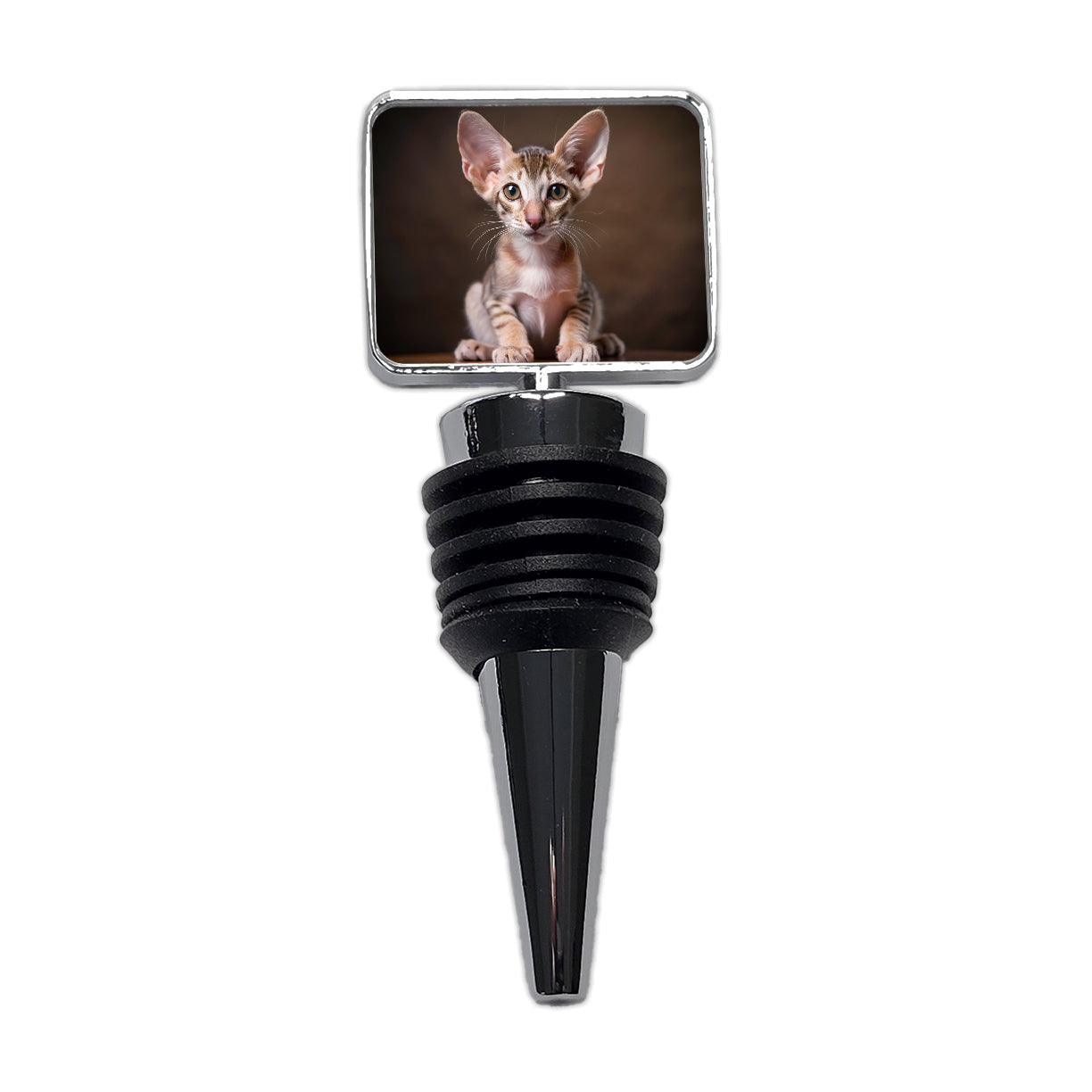 Oriental Shorthair Cat Kitten Photo Wine Bottle Stopper