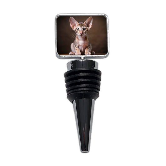 Oriental Shorthair Cat Kitten Photo Wine Bottle Stopper