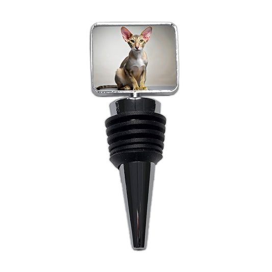 Oriental Shorthair Cat Photo Wine Bottle Stopper